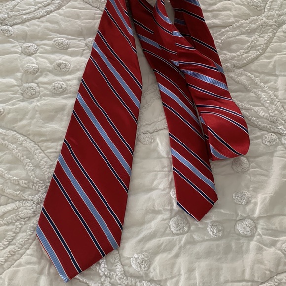 Michael Kors red striped neck tie silk - Picture 4 of 4